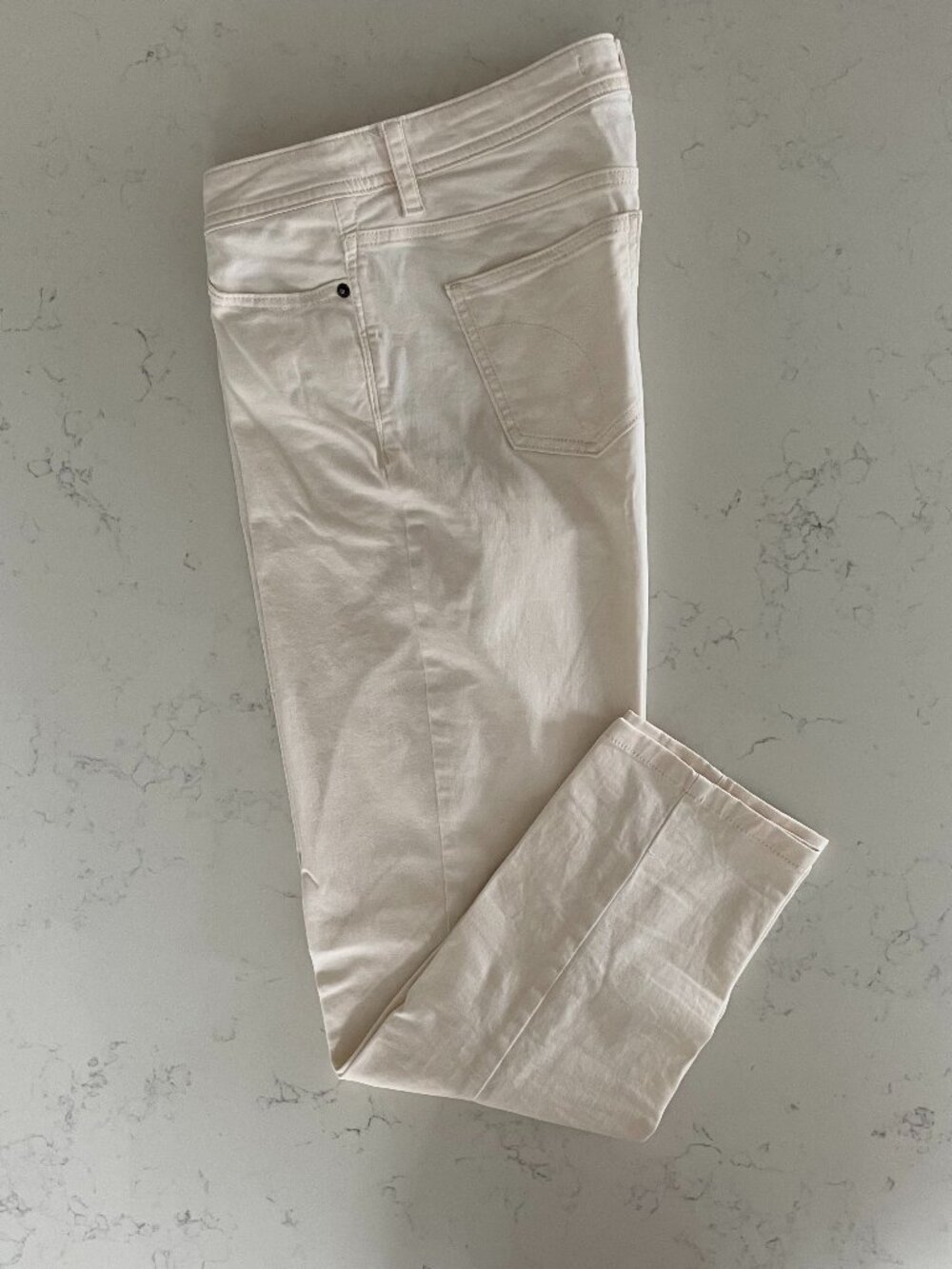 Calvin Klein Jeans Casual 5 Pocket Cotton Jeans in Cream/Off White Sz 4